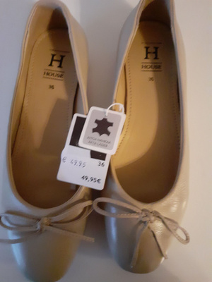 Ballerinat, uudet, nahkaa, koko 36.