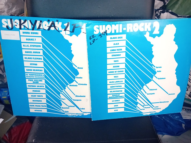 2 kpl LP SUOMI-ROCK 1 - 2 ( SIS POSTIKULU  )