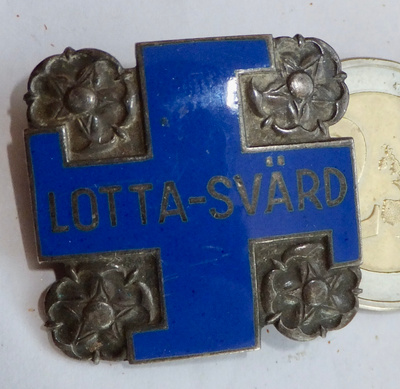 VANHA Merkki Lotta Svärd Hopeaa 1937