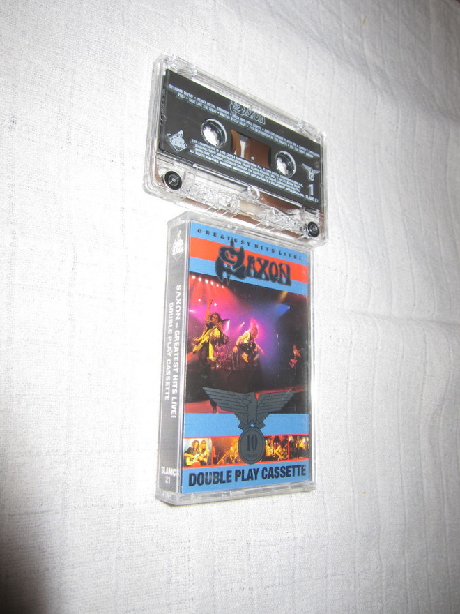 SAXON-GREATEST HITS LIVE - double play cassette