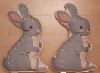 2x koristetyyny pupun siluetti harmaa
