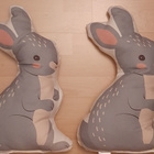 2x koristetyyny pupun siluetti harmaa - pikkukuva 1