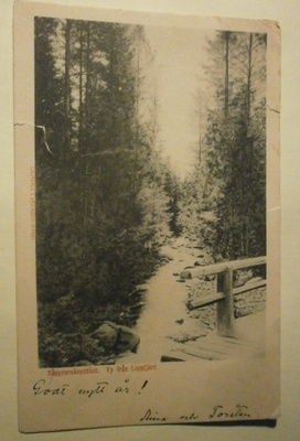 Lapväärtti, Sågkvarnsängsbäck, silta yli puron, p. 1903