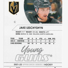 2021-22 Upper Deck Young Guns RC #493 Jake Leschyshyn - pikkukuva 2