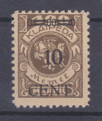 Saksa Reich Memel 1923 Mi 181 **Mi 125€