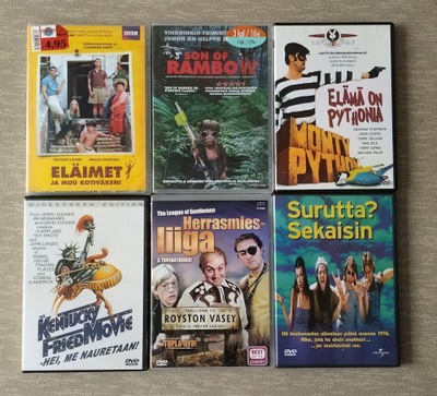 DVD-elokuvia 5 kpl + Herrasmiesliiga 3. tuotantokausi