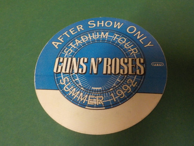 GUNS N ROSES AFTER SHOW VIP-PASSI VUODELTA 1992