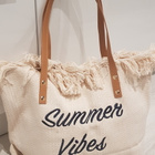 Vaalea "Summer Vibes" Rantalaukku / Kangaslaukku / Laukku - pikkukuva 2