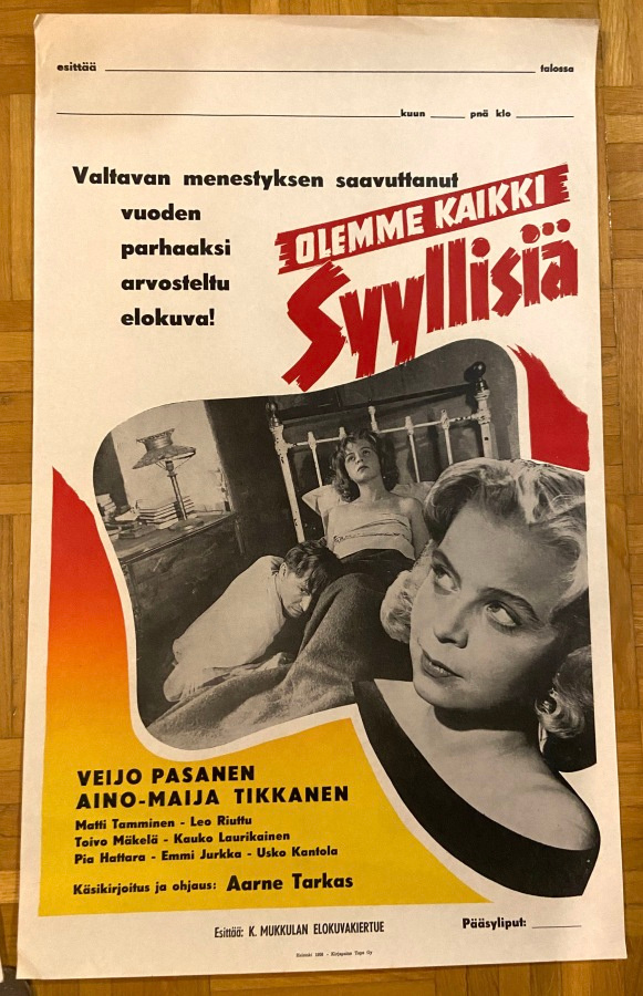 Vanha elokuvajuliste: Olemme kaikki syyllisiä