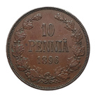 10 Penniä 1896 Variantti 1.2 HIENO!! 9 ja 6 vinossa oikealle - pikkukuva 1