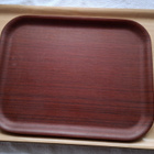 4 x BACKMAN KOIVU VANERI TARJOTIN MADE IN FINLAND + 1 teak - pikkukuva 1