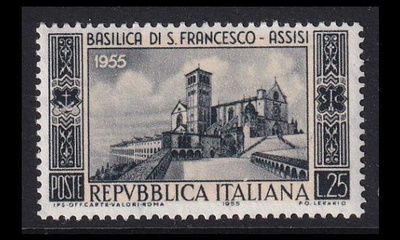 Italia 947 ** Pyhän Fransiskuksen Basilika 700v (1955)