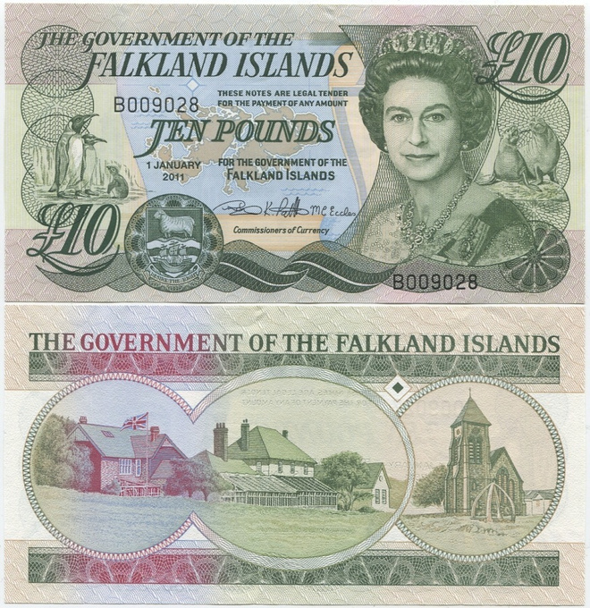 Falkland Islands 10 Pounds 2011 (P-18) UNC QEII