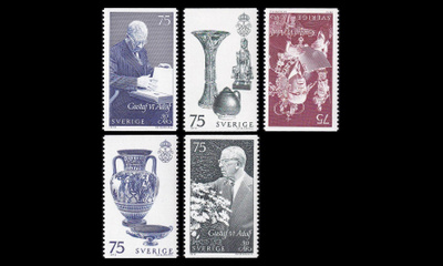 Ruotsi 781-5 ** Kuningas 90v (1972)