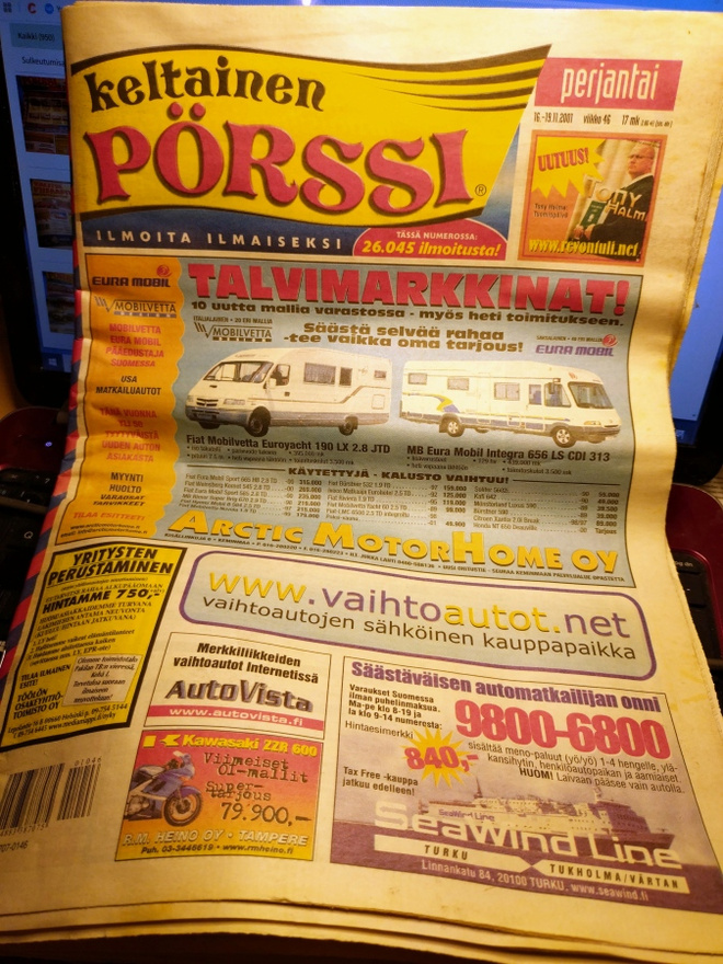 Keltainen PÖRSSI lehti 46 / 2001