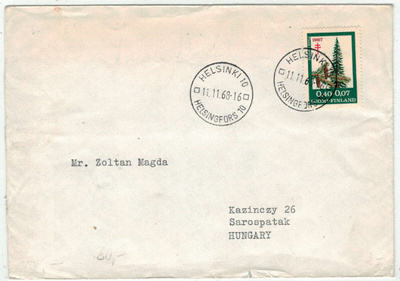 1967 tub 40p kirje Unkariin