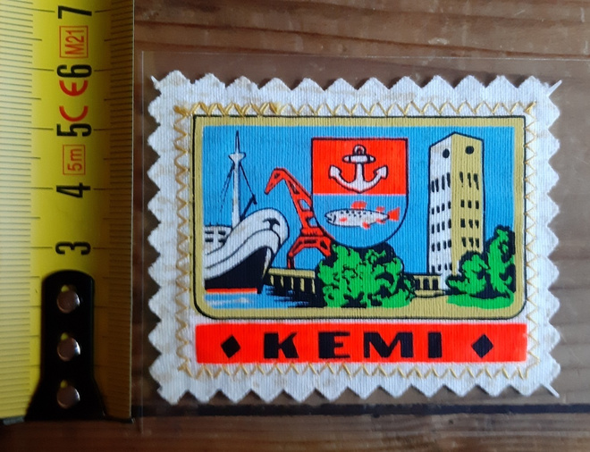 Kemi vintage kangasmerkki
