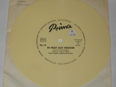 7" HILMAR STEPHAN - Du Musst Alles Vergesse single flexi EX