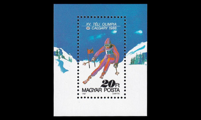 Unkari 3935BL193 ** Talviolympialaiset Calgary (1987)