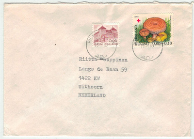 1980 PR 60p ym kirje Hollantiin