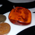 Suuri Vintage Meripihka riipus Amber Itämeren meripihka - pikkukuva 2