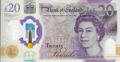 GREAT BRITAIN 20 Pounds 2018. XF