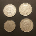 Saksa 1 DM ja 2 DM kolikot 4 kpl (1950–1988) - pikkukuva 1