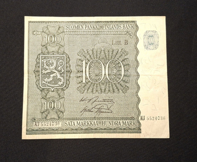 100 Markkaa 1945 Litt,B