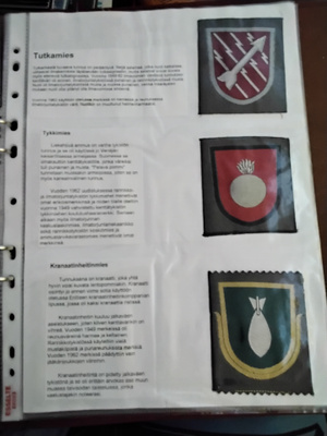 Suomen armeijan hihamerkki kokoelma 30kpl erilaista.