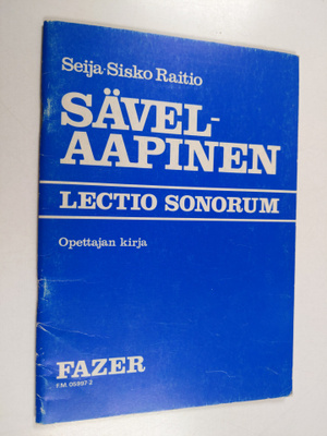Seija-Sisko Raitio : Lectio sonorum opettajan kirja , Säv...