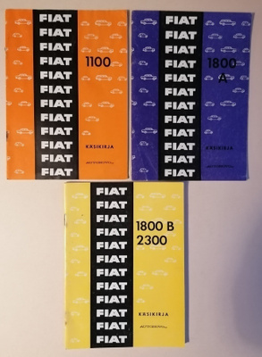 Fiat 1100-1800-2300 käsikirjat