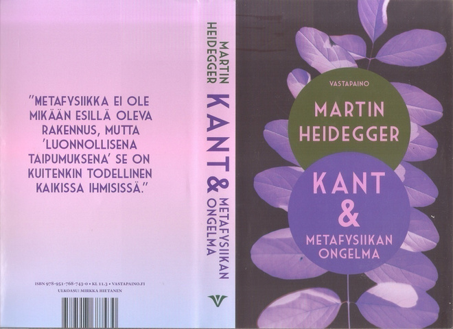 Heidegger, Martin: Kant ja metafysiikan ongelma, skp, K4+