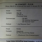 R.E.M - LIVE IN CONCERT LIVE  2CD - pikkukuva 3