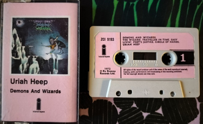 URIAH HEEP-DEMONS AND WIZARDS-Kasetti, ZCI 9193, ISLAND TAPE