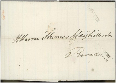 1834 kirje Porvoosta Tallinnaan