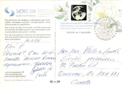 1995 Hologrammiehiö nr 4 Kanadaan