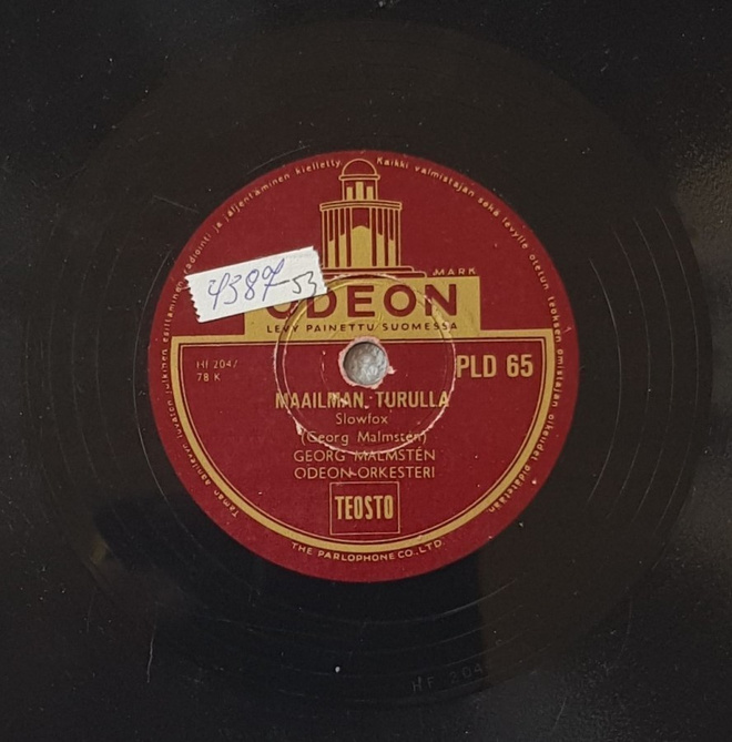 Savikiekko 1953 - Georg Malmsten - Odeon PLD 65