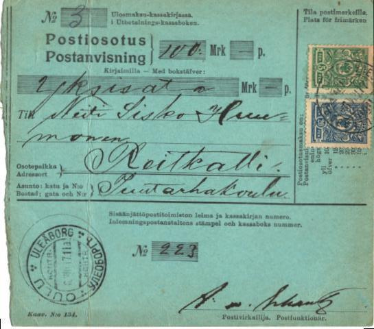 POSTIOSOTUS OULU KOUTR.-HAMINA REITKALLI