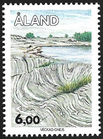 Åland 1993 Yleismerkit - Kallioperä 6,00 mk ** LaPe 077