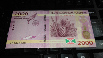 Burundi 2000 francs 2015 UNC