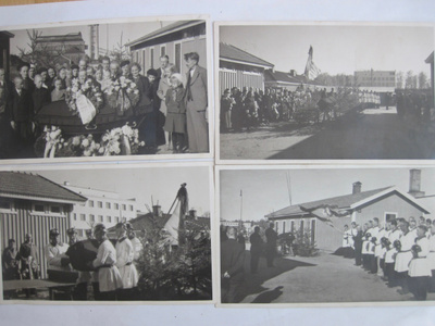4 Valokuvaa Postikorttia Palokunta Mikä Paikkakunta? 1930-l