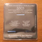San Marino unc 2003 20 + 50 c Minikit / rahasarja kansiossa - pikkukuva 2