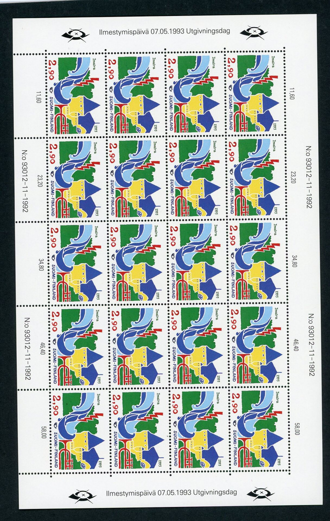 1993 Pohjola-Norden 2,90 mk arkki **