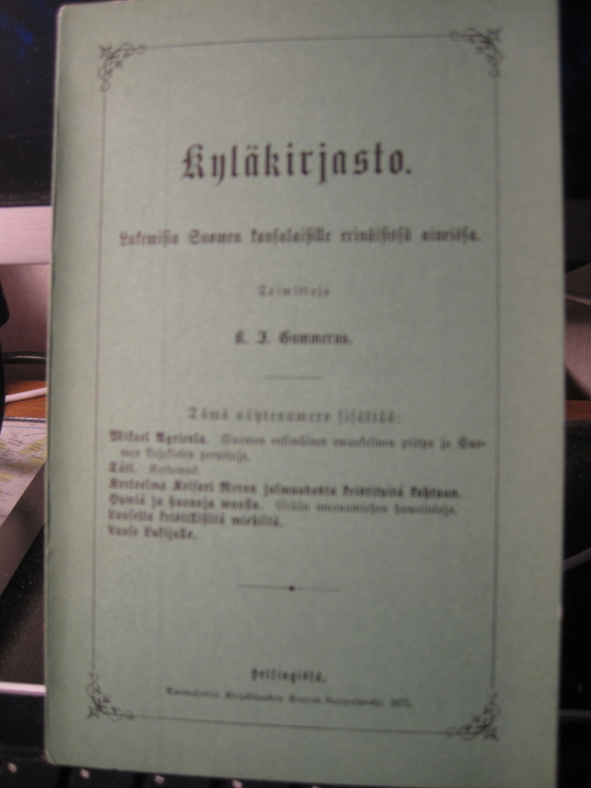 Kyläkirjasto - Lukemista Suomen kansalaisille erinäisistä ai