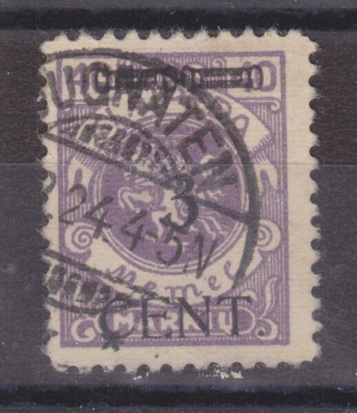 Saksa reich   1923 Memel Mi 178 tai 186