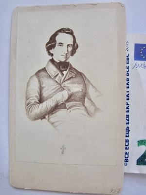 VANHA CDV Valokuva Oopperalaulaja Eduard Devrient 1870-l