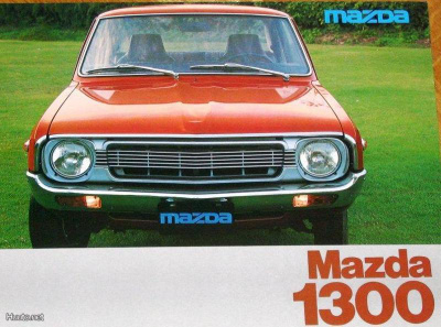 1976 Mazda 1300 esite - KUIN UUSI -- suomalainen