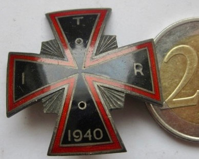 VANHA Ruuvimerkki Joukko-osasto Risti ITR 1940 Hopeaa