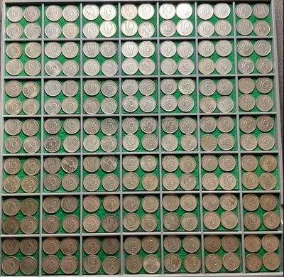 195 kpl Ruotsin 10 öre 1930–1962 – 40 % hopeaa – n. 112 g pu