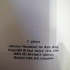 Saul Bellow: Sadekuningas - pikkukuva 2